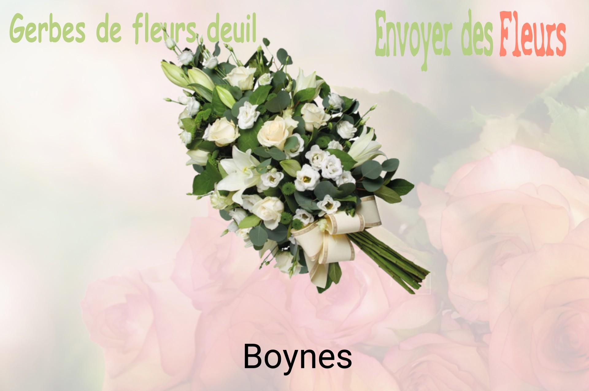 Gerbe de fleurs de deuil livrée à Boynes